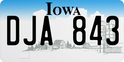 IA license plate DJA843