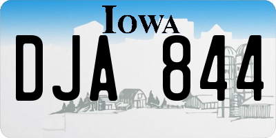 IA license plate DJA844