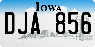 IA license plate DJA856
