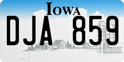 IA license plate DJA859