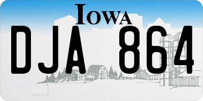 IA license plate DJA864