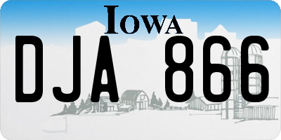 IA license plate DJA866