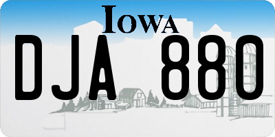 IA license plate DJA880