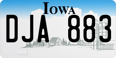 IA license plate DJA883