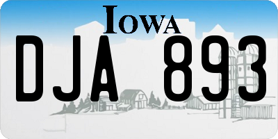 IA license plate DJA893