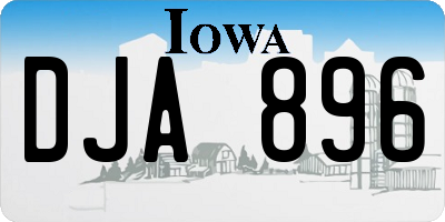IA license plate DJA896