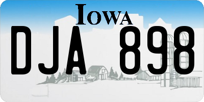 IA license plate DJA898