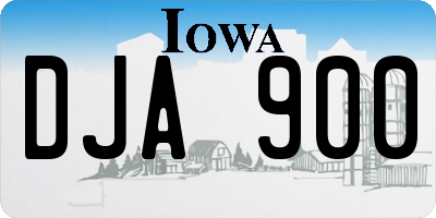 IA license plate DJA900