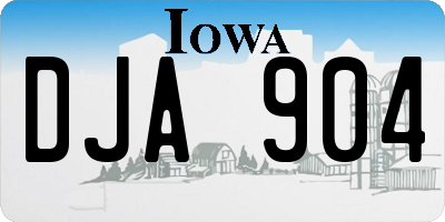 IA license plate DJA904