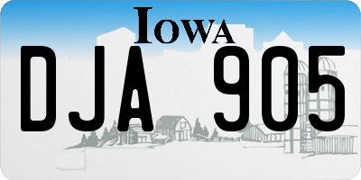 IA license plate DJA905