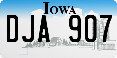 IA license plate DJA907