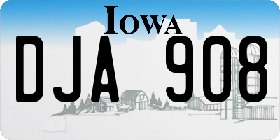 IA license plate DJA908