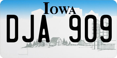 IA license plate DJA909