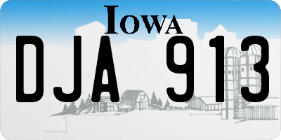 IA license plate DJA913