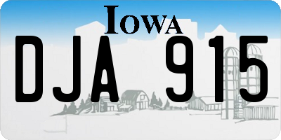 IA license plate DJA915