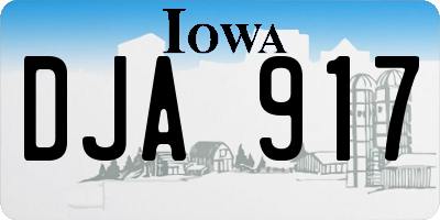 IA license plate DJA917