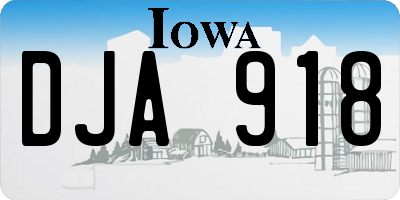 IA license plate DJA918