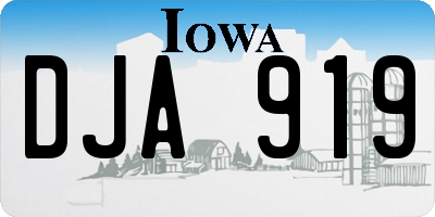 IA license plate DJA919