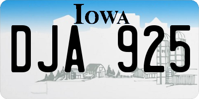 IA license plate DJA925