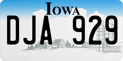 IA license plate DJA929