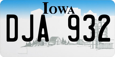 IA license plate DJA932