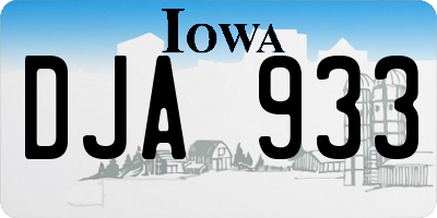 IA license plate DJA933