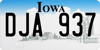 IA license plate DJA937