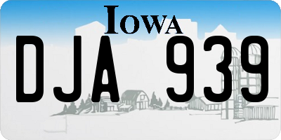 IA license plate DJA939
