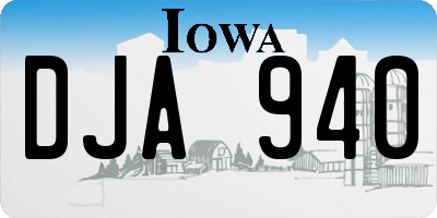 IA license plate DJA940