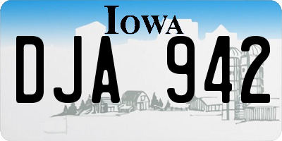 IA license plate DJA942