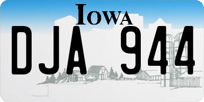 IA license plate DJA944