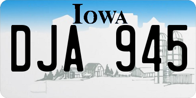 IA license plate DJA945