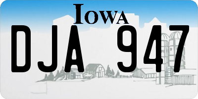 IA license plate DJA947