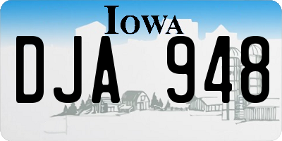 IA license plate DJA948