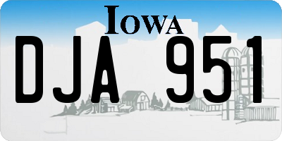 IA license plate DJA951