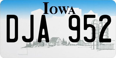 IA license plate DJA952