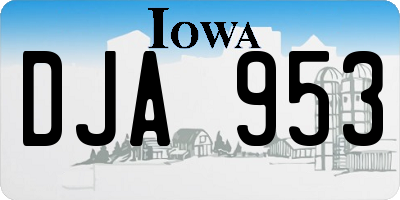 IA license plate DJA953