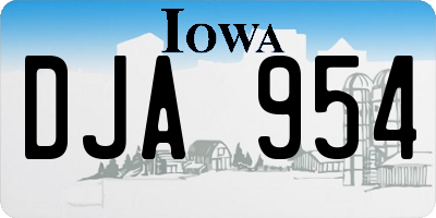IA license plate DJA954