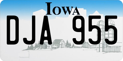 IA license plate DJA955