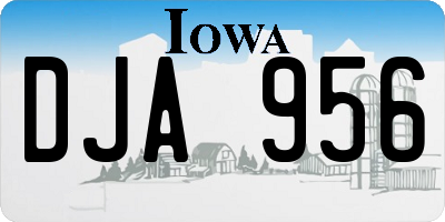 IA license plate DJA956