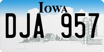 IA license plate DJA957