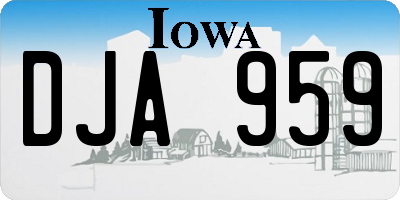 IA license plate DJA959