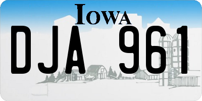 IA license plate DJA961