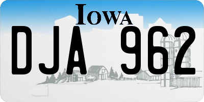 IA license plate DJA962