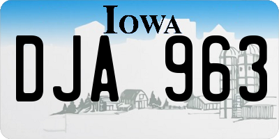 IA license plate DJA963