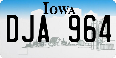 IA license plate DJA964