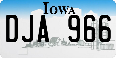 IA license plate DJA966