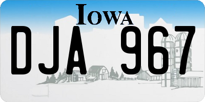 IA license plate DJA967