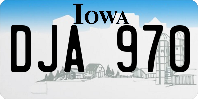 IA license plate DJA970