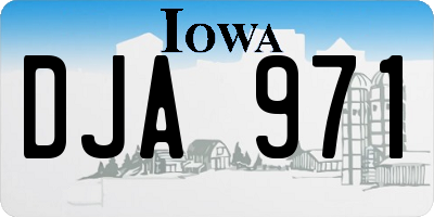 IA license plate DJA971